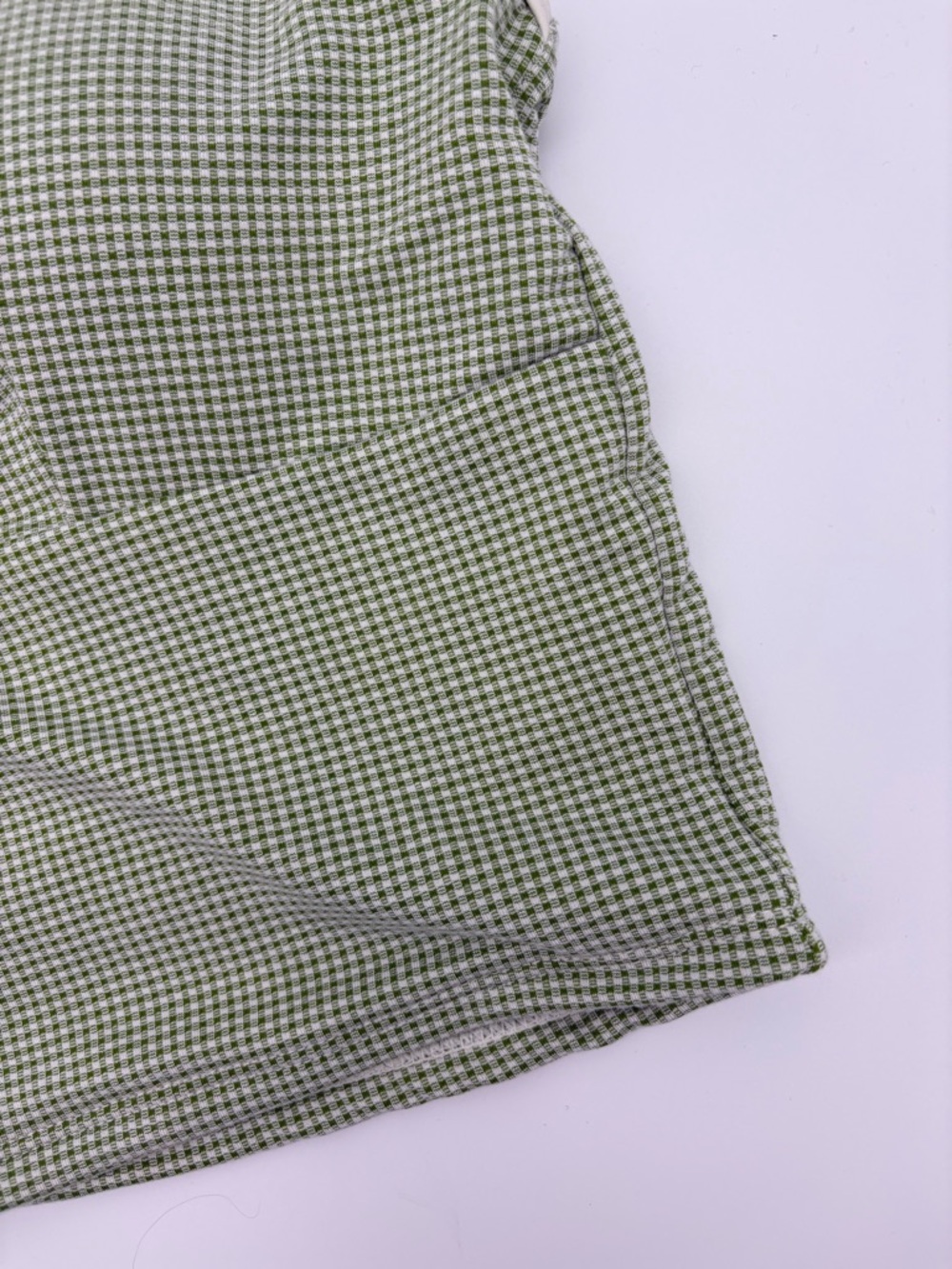 Green Gingham Tie-Front Bikini Set with Cream Trim NWT - Picture 10 of 11
